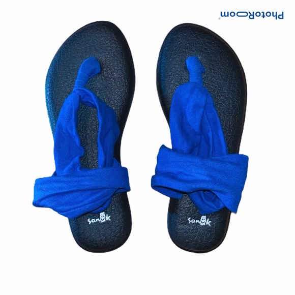 Sanuk Shoes - Sanuk Blue Sling Yoga Slip On Sandals